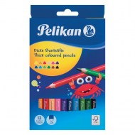 Farbičky Pelikan trojhranné hrubé 12 ks_1