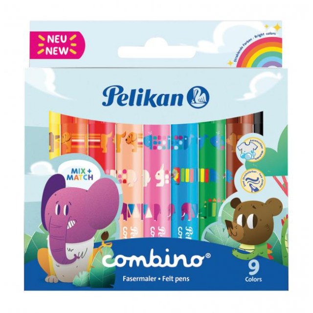 Sada popisovačov Pelikan Combino 411 9 farieb_1