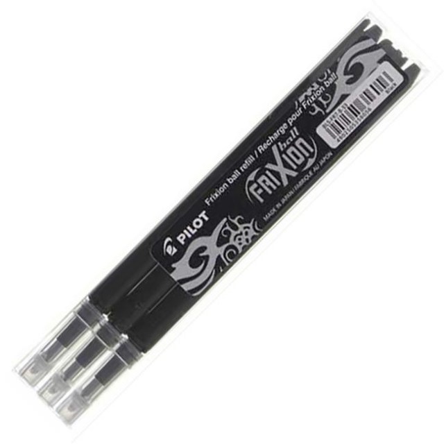 Náhradná náplň do rollera PILOT Frixion 0,7mm čierna 3ks_1