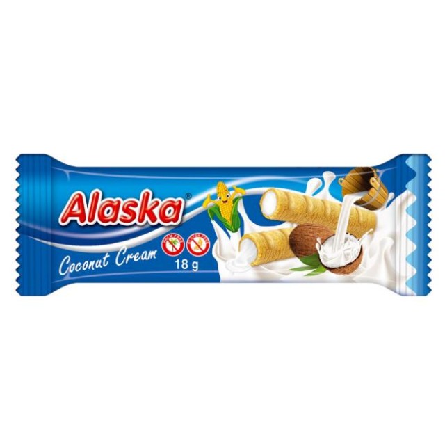 Trubičky Alaska plnené kokosovým krémom 18 g_1