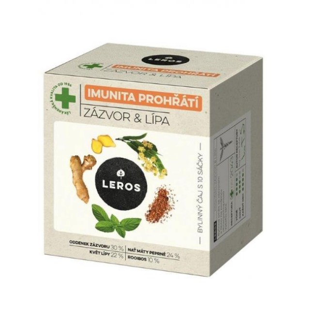 Čaj LEROS Natur Imunita bylinný lipa & zázvor 10 x 2 g_1