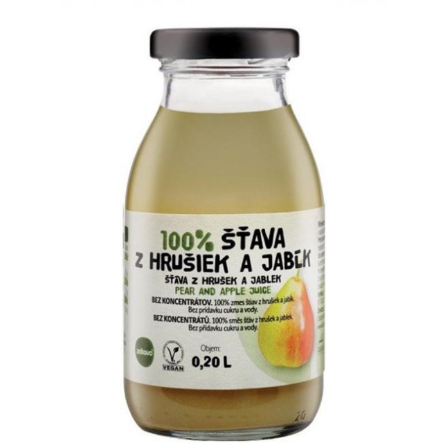 ZDRAVO šťava 100% hruškovo-jablková 10x0,2l NEVRATNÉ SKLO_1