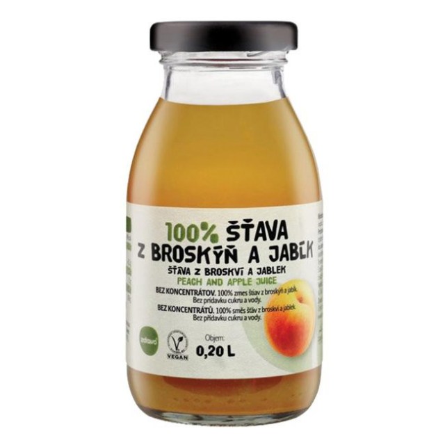ZDRAVO šťava 100% broskyňovo-jablková 10 x 0,2 l NEVRATNÉ SKLO_1