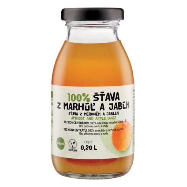 ZDRAVO šťava 100% marhuľovo-jablková 10 x 0,2 l NEVRATNÉ SKLO_1
