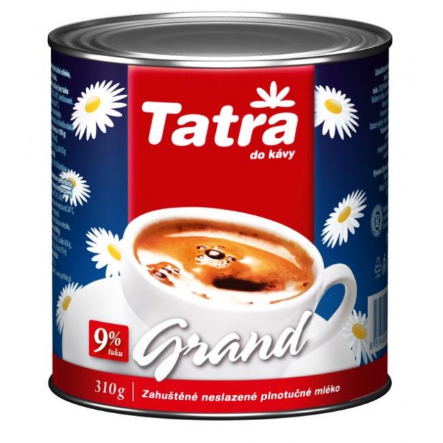 Zahustené mlieko Tatra Grand nesladené 9% 310g_1