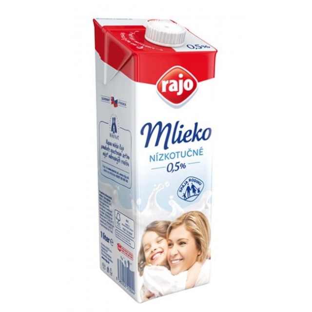 Trvanlivé mlieko RAJO nízkotučné 1l_1
