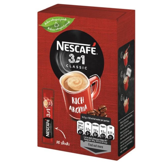 Káva NESCAFÉ Classic 3v1 instantná 10 x 16,5 g_1