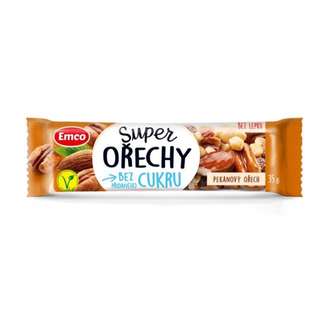 Tyčinka Super orechy pekan VEGAN 35g_1