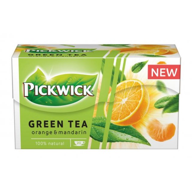 Čaj PICKWICK zelený pomaranč s mandarinkou 20x1,5g_1