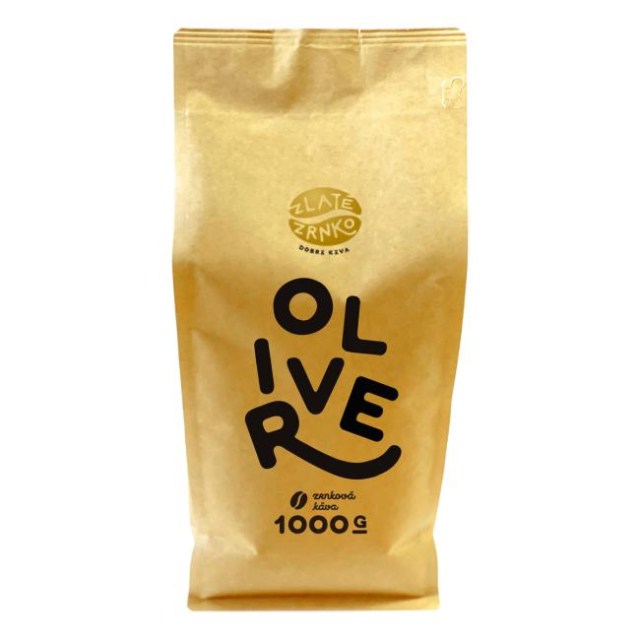 Káva zrnková Zlaté Zrnko Oliver 90% arabica a 10% robusta 1kg_1