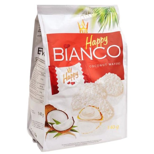 Oblátky HAPPY Bianco Red s kokosovou náplňou 140 g_1
