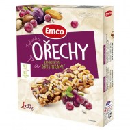 Tyčinka Emco s orechami a kanad. brusnicami 3x35g