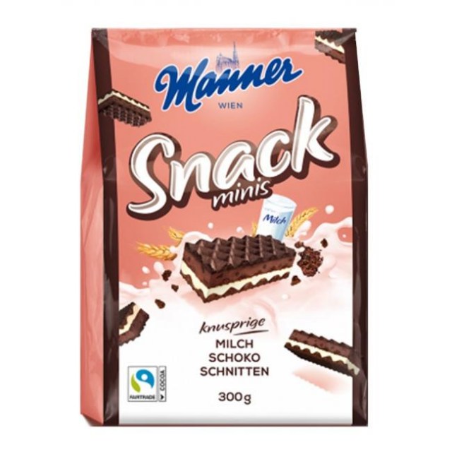 Oblátky Manner Snack Minis  čokoládové 300g_1