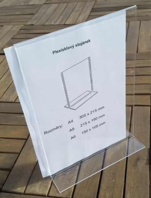 Securit stojanček na stôl plexi A5 na výšku 215x150 mm (3 kusy) _1