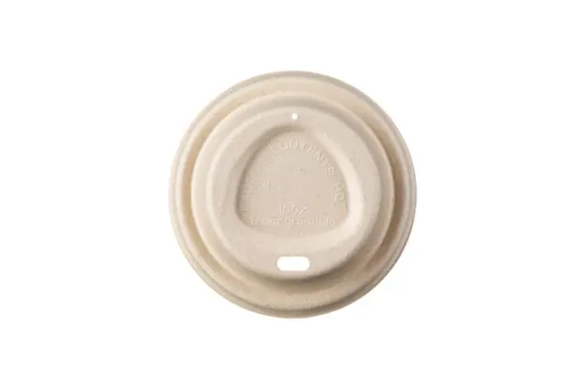 Viečko Sugarcane Bežové z cukrovej trstiny BIO na pohár 90 mm/18oz [50 ks]_2