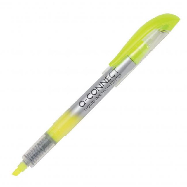 Zvýrazňovač Q-CONNECT Liquid Ink žltý_1