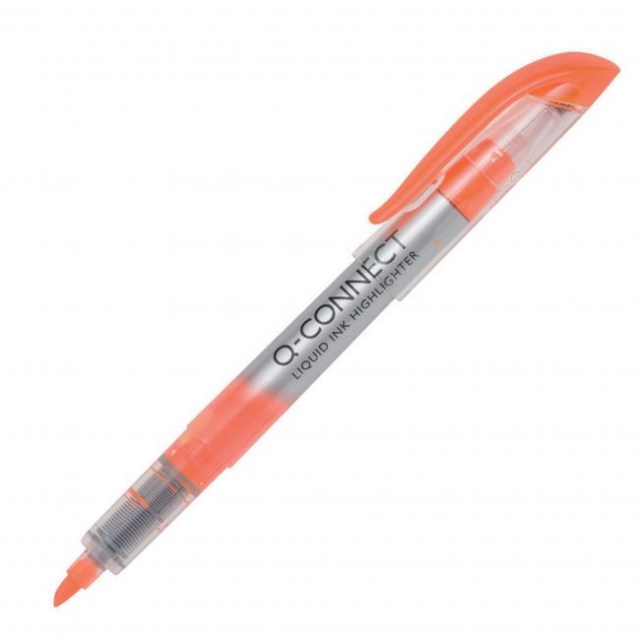 Zvýrazňovač Q-CONNECT Liquid Ink oranžový_1