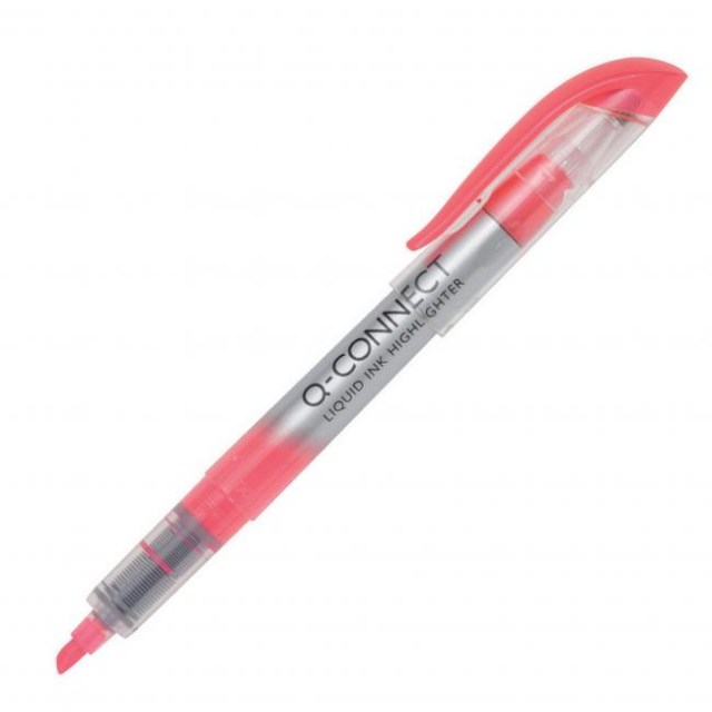 Zvýrazňovač Q-CONNECT Liquid Ink ružový_1