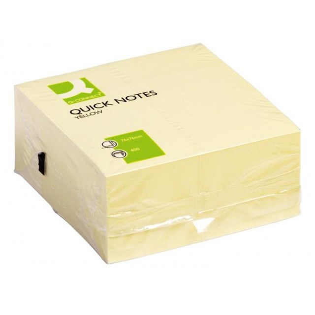 Bloček kocka Q-CONNECT 76x76mm 400l žltá_1