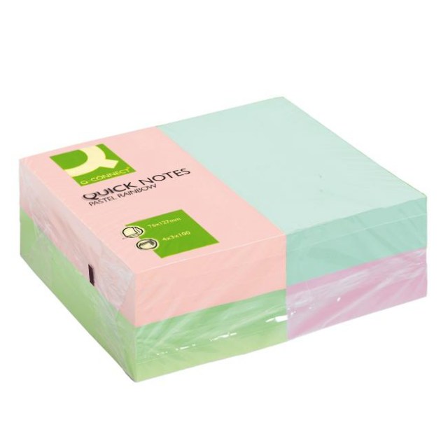 Bločky Q-Connect127x76 dúhové_1