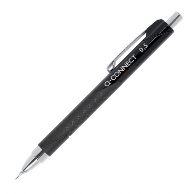Mikroceruzka Q-CONNECT s kovovým mechanizmom 0,5mm čierna_1