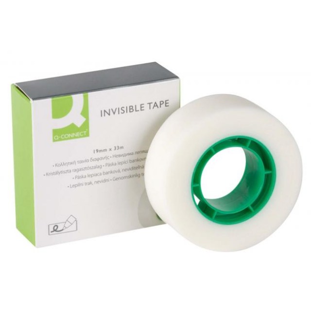 Lepiaca páska Q-CONNECT 19mm x 33m neviditeľná popisovateľná_1