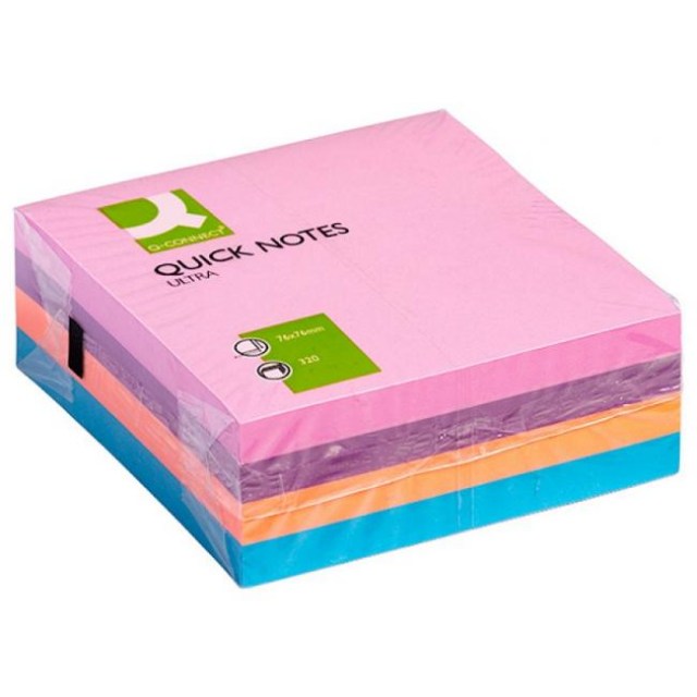 Bloček kocka Q-CONNECT 76x76mm 320l pastelová_1