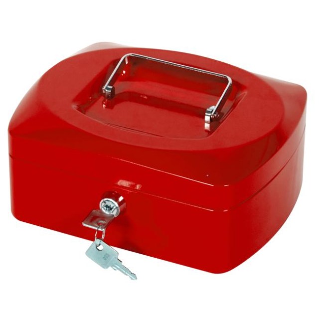 Pokladnička Q-Connect 205x85x160mm červená_1