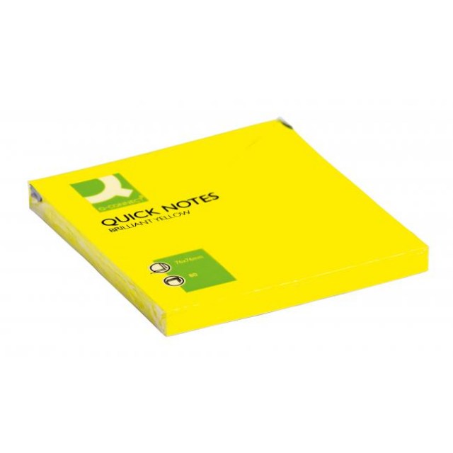 Bloček Q-CONNECT neónové 76x76mm žlté_1