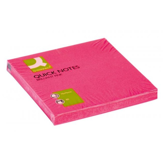 Bloček Q-CONNECT neónové 76x76mm ružové_1
