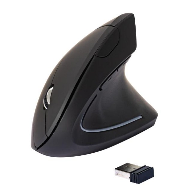 Bezdrôtová ergononická myš Q-CONNECT čierna_1