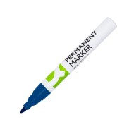 Permanentný popisovač Q-CONNECT hliníkové telo, okrúhly hrot modrý_1