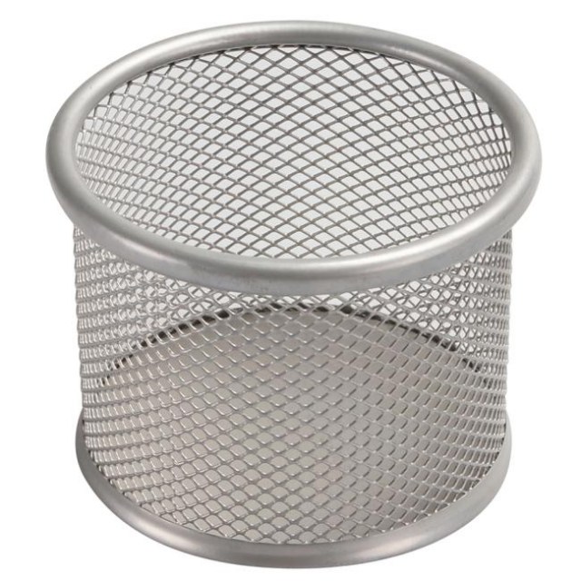 Drôtený stojan na kancelárske spony 90x68mm strieborný_1