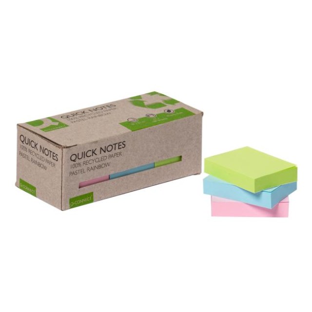 Bločky Q-Connect recyklované 38x51 dúhové_1