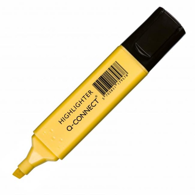 Zvýrazňovač Q-CONNECT pastel žltý_1