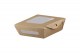 Krabica na jedlo kraft s dvomi okienkami PET, 12x12x4cm, 500 ml [50 ks] č. 15_1