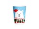 Papierový pohár Vianoce Christmas O90 mm/12oz, 330 ml [25 ks] Typ C-Medvedík, svetlo-modrý