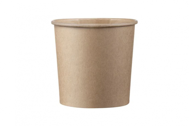 Kraft papierová miska na polievku/zmrzlinu, o90mm, 350ml, [50 ks], QQKL90_1