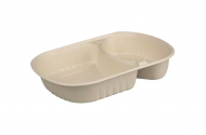 Menu box cukrová trstina - dvojdielny, hnedý M/W, 1150 ml [50 ks], viečko: QQLS129C2_1