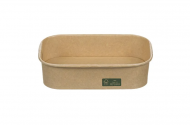 Kraftový food box obdĺžnik, 500 ml, 17 x 12 x 4 cm [50 ks], viečko - QQWPP173_1