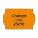 Etikety CONTACT 25x16 oranžové oblé_1