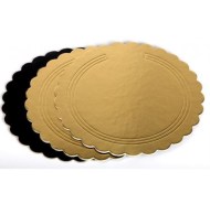 Podnos tortový okrúhly pr. 34 cm Obojstranný Zlato-čierny_1