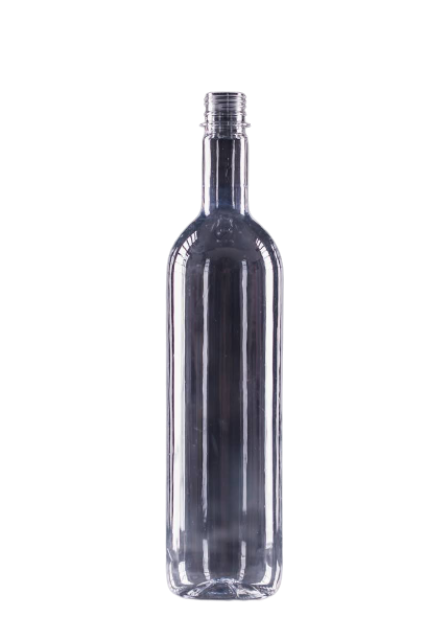 Fľaša PET 1 l Priehľadná / bal. 70 ks - Dlhý uzáver, 28mm _1