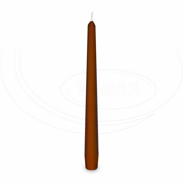 Sviečka kónická hnedá O23 x 245 mm [10 ks] DOPREDAJ_3