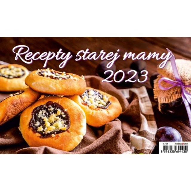 Stolový kalendár riadkový 22,6x13,9 cm - Recepty starej mamy 2026_1