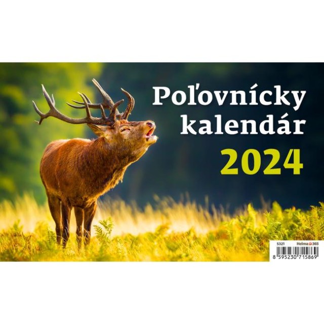 Stolový kalendár riadkový 22,6x13,9 cm - Poľovnícky 2026_1