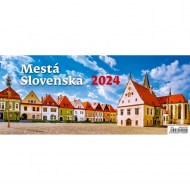 Stolový kalendár riadkový 32,1x13,4 cm - Mestá Slovenska 2026_1