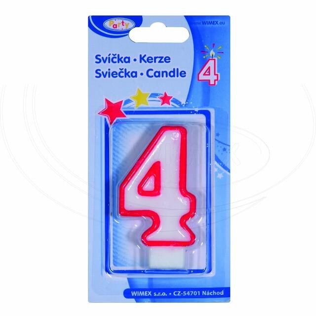 Číslová sviečka so stojančekom 