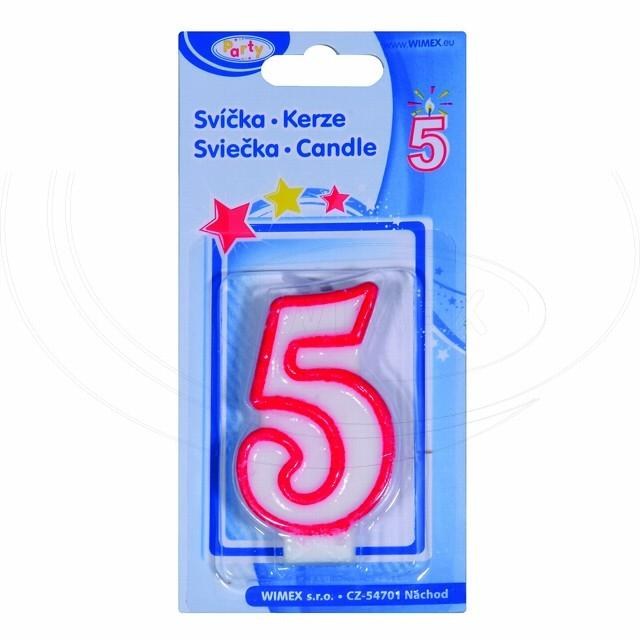 Číslová sviečka so stojančekom 