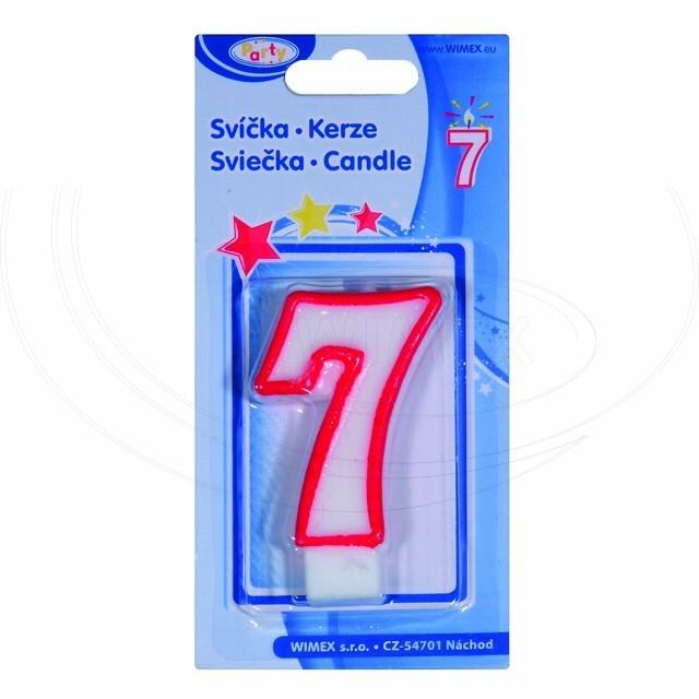 Číslová sviečka so stojančekom 